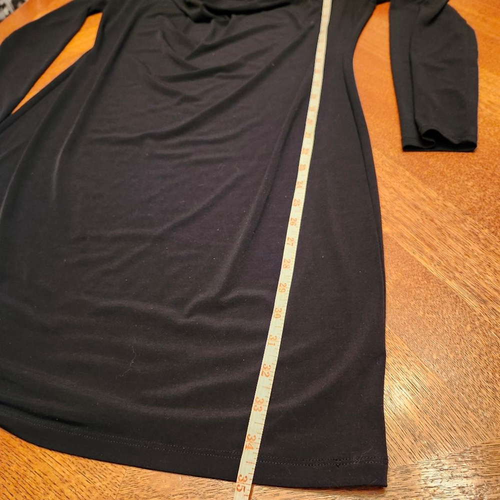 Women's Michael Kors Black Long Sleeve Dress with Gold Buttons M A2 - Picture 4 of 6